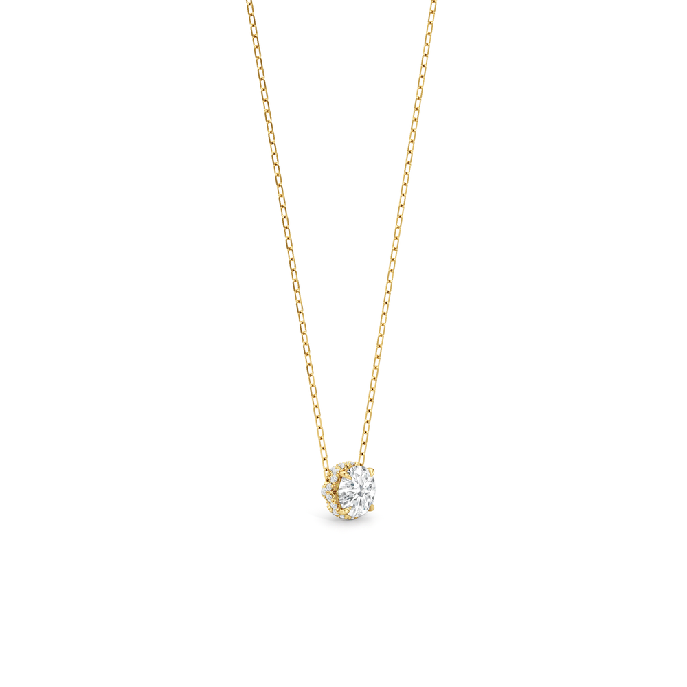 The Chrysler Classic Necklace with 14KT Yellow Gold / Lab / 1 1/8 Cut Diamond in 14KT Yellow Gold / Lab / 1 1/8 view 6
