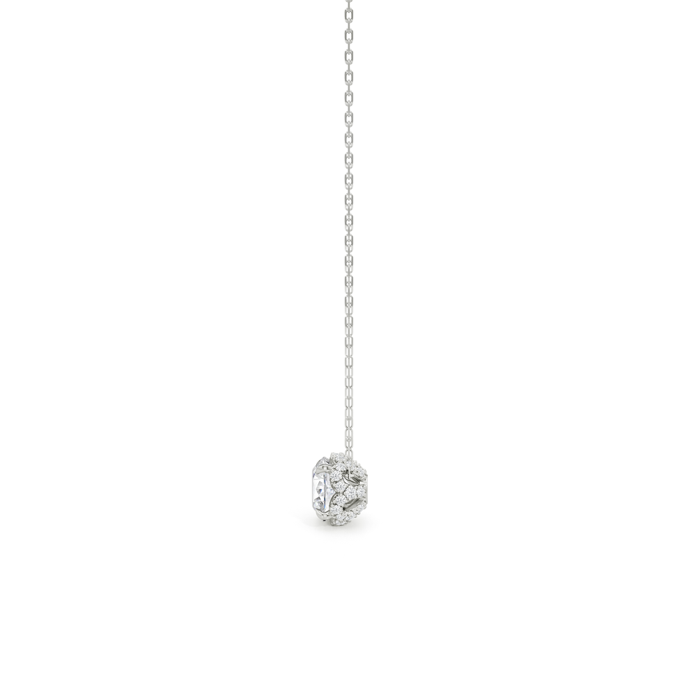 The Chrysler Classic Necklace with 14KT White Gold / Lab / 2 1/3 Cut Diamond in 14KT White Gold / Lab / 2 1/3 view 5
