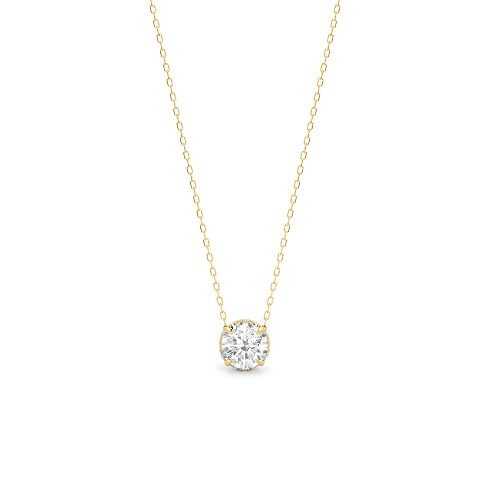 The Chrysler Classic Necklace with 14KT Yellow Gold / Lab / 2 1/3 Cut Diamond in 14KT Yellow Gold / Lab / 2 1/3 view 2
