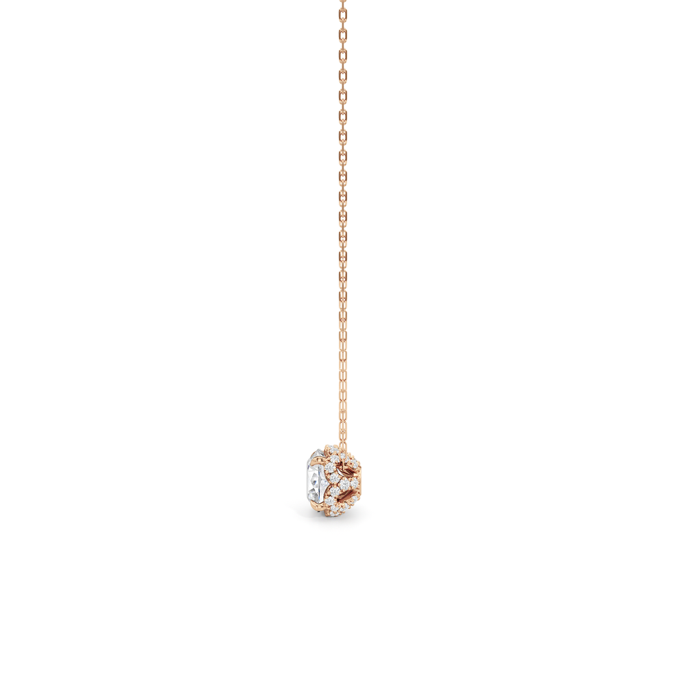 The Chrysler Classic Necklace with 14KT Rose Gold / Lab / 2 1/3 Cut Diamond in 14KT Rose Gold / Lab / 2 1/3 view 5
