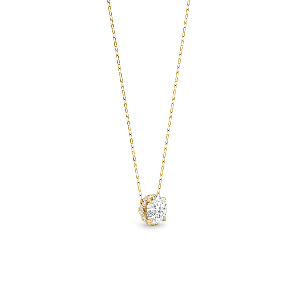 The Chrysler Classic Necklace with 14KT Yellow Gold / Lab / 2 1/3 Cut Diamond in 14KT Yellow Gold / Lab / 2 1/3 view 6
