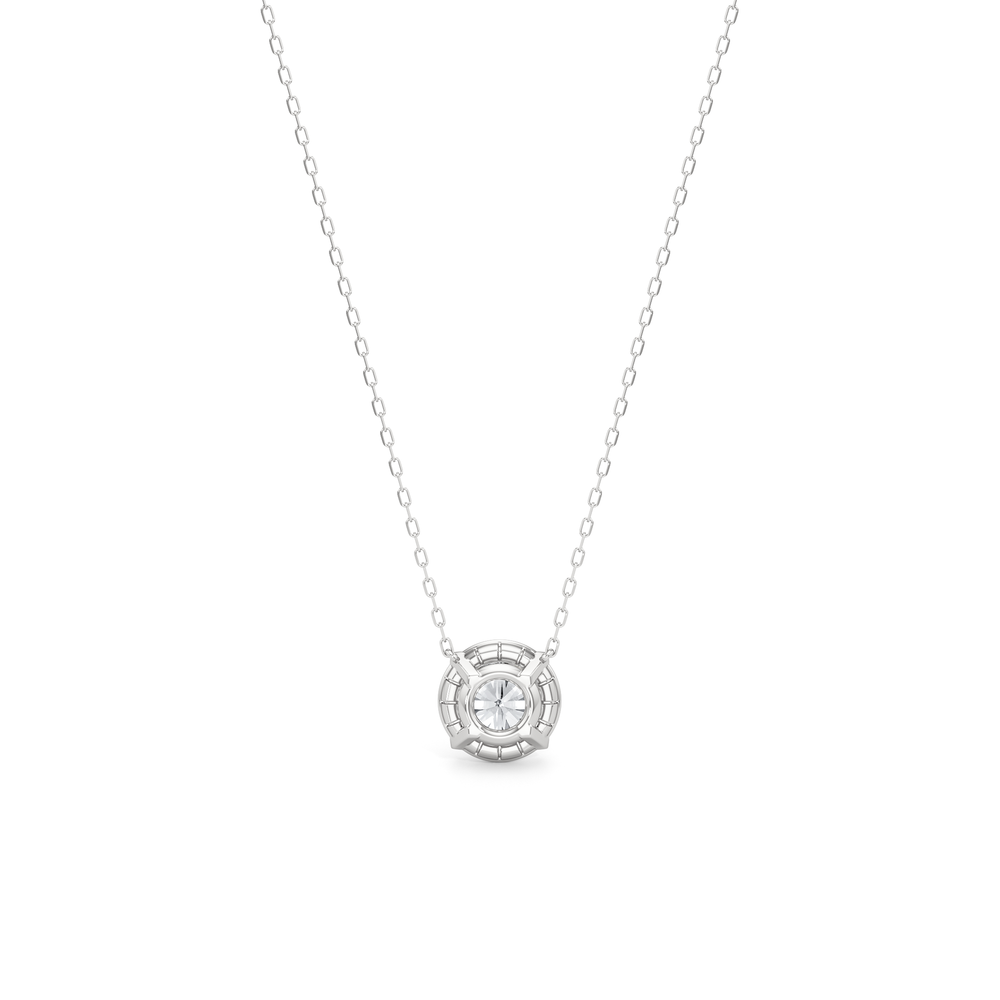 The Mercer Solitaire Necklace with 14KT White Gold / Lab / 2 Cut Diamond in 14KT White Gold / Lab / 2 view 6

