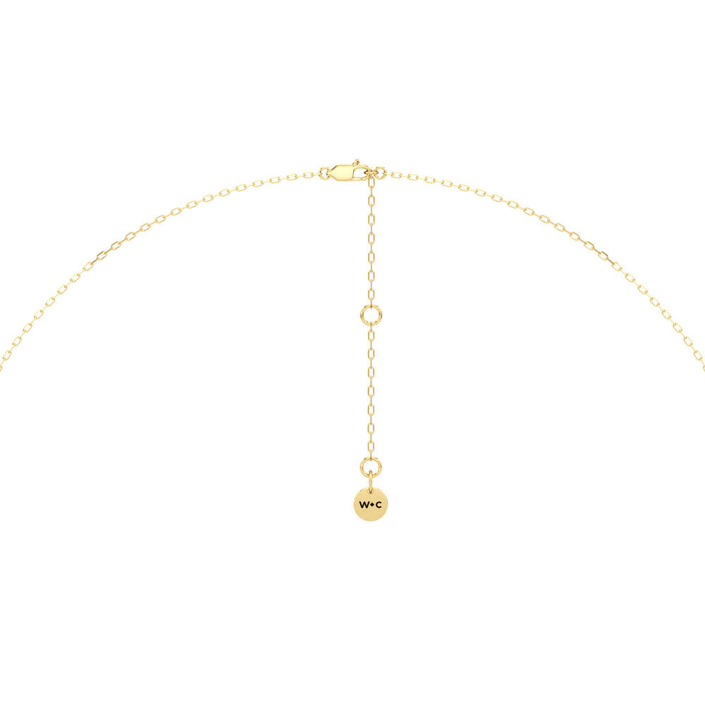 The Mercer Solitaire Necklace with 14KT Yellow Gold / Lab / 2 Cut Diamond in 14KT Yellow Gold / Lab / 2 view 7
