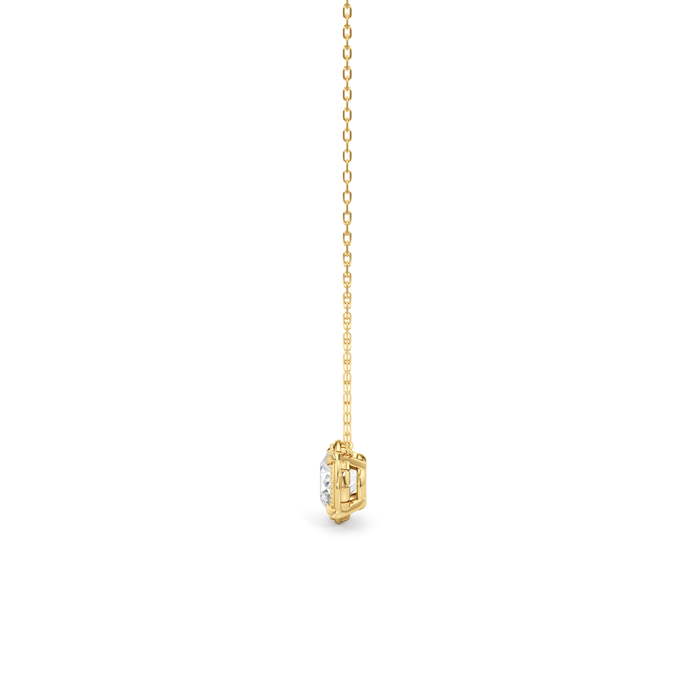 The Mercer Solitaire Necklace with 14KT Yellow Gold / Lab / 2 Cut Diamond in 14KT Yellow Gold / Lab / 2 view 5
