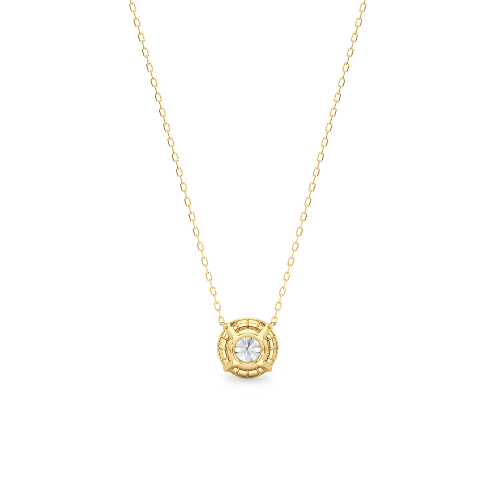 The Mercer Solitaire Necklace with 14KT Yellow Gold / Lab / 2 Cut Diamond in 14KT Yellow Gold / Lab / 2 view 6
