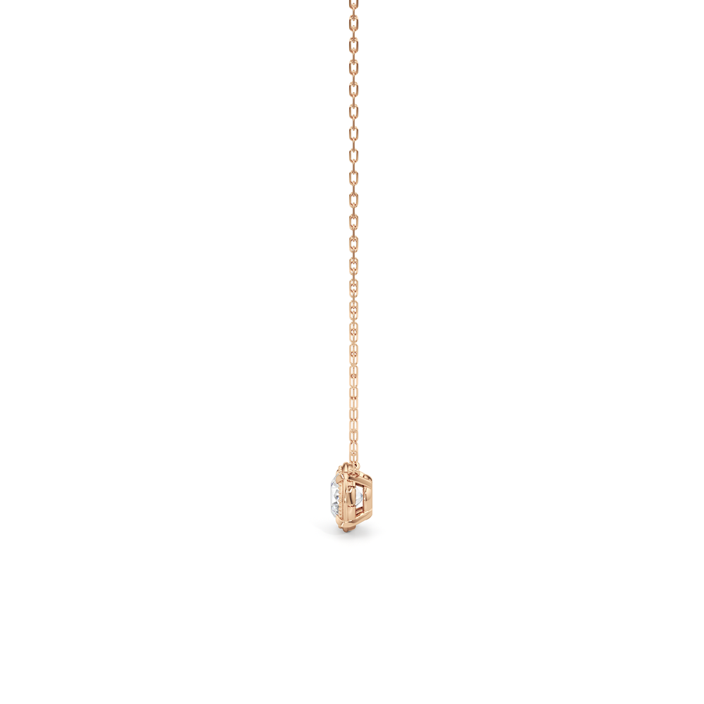 The Mercer Solitaire Necklace with 14KT Rose Gold / Lab / 1 Cut Diamond in 14KT Rose Gold / Lab / 1 view 5
