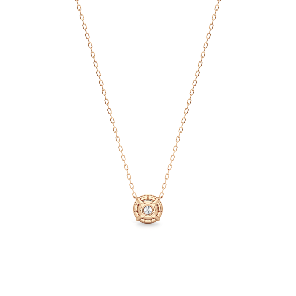 The Mercer Solitaire Necklace with 14KT Rose Gold / Lab / 1 Cut Diamond in 14KT Rose Gold / Lab / 1 view 6
