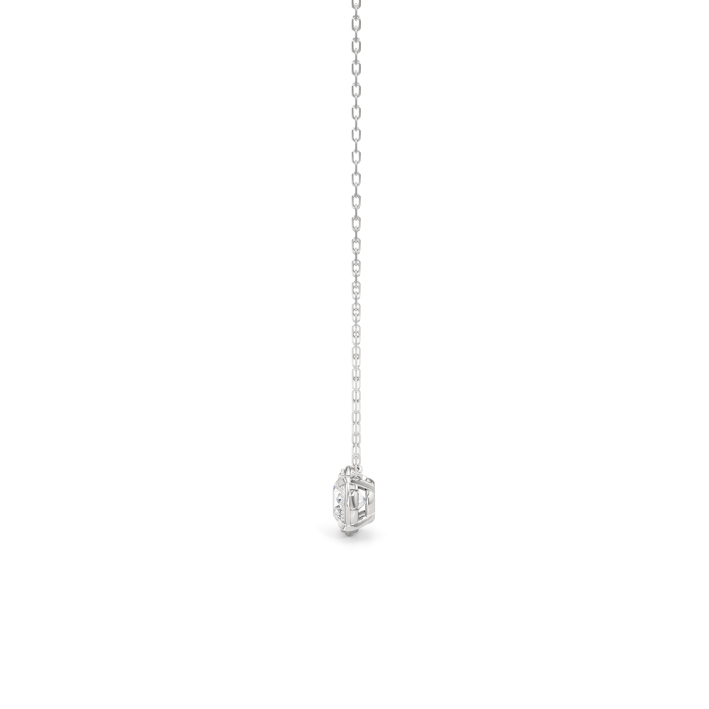 The Mercer Solitaire Necklace with 14KT White Gold / Lab / 1 Cut Diamond in 14KT White Gold / Lab / 1 view 5
