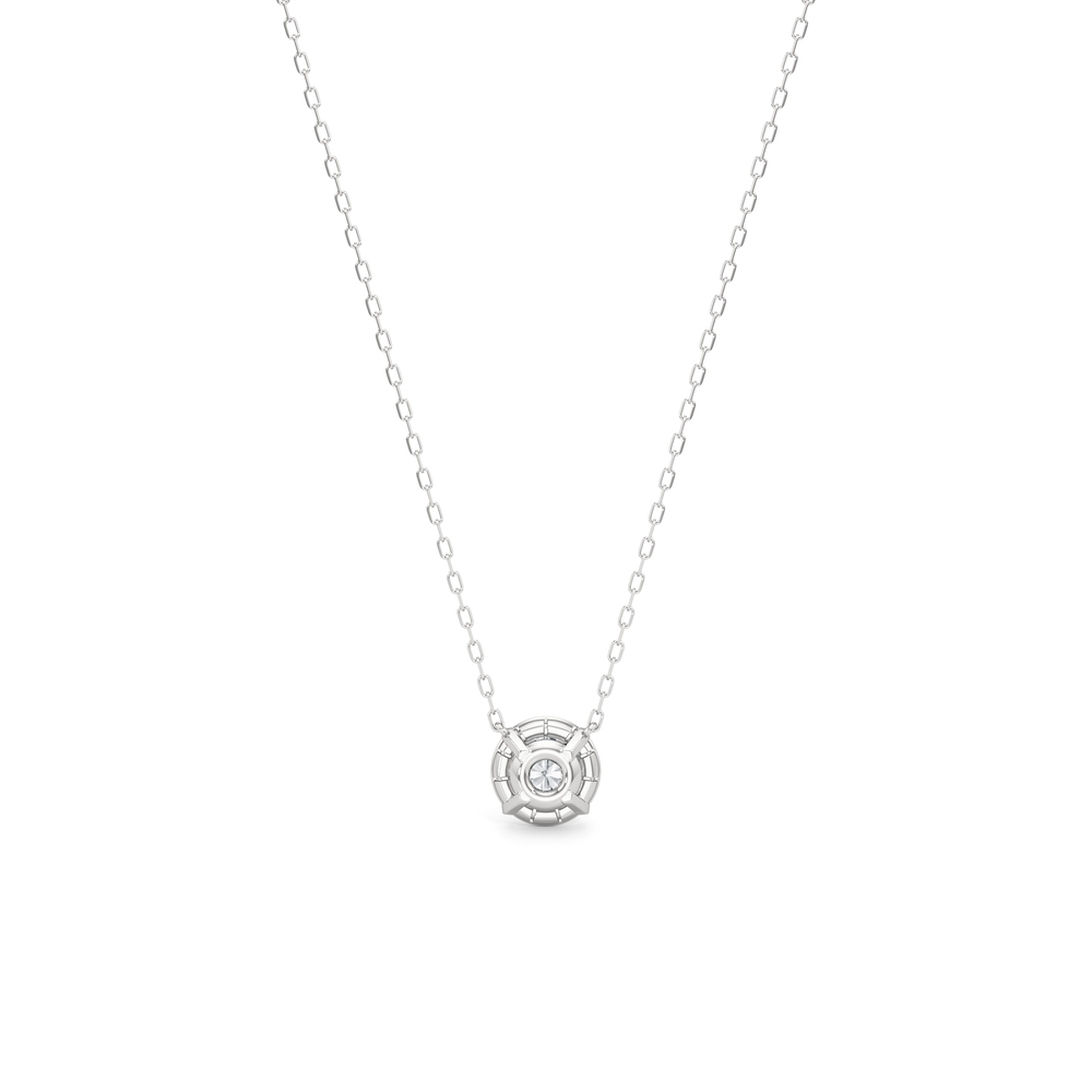 The Mercer Solitaire Necklace with 14KT White Gold / Lab / 1 Cut Diamond in 14KT White Gold / Lab / 1 view 6
