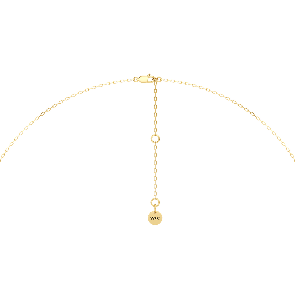 The Mercer Solitaire Necklace with 14KT Yellow Gold / Lab / 1 Cut Diamond in 14KT Yellow Gold / Lab / 1 view 7
