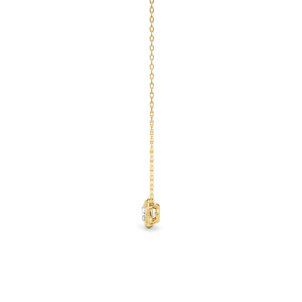 The Mercer Solitaire Necklace with 14KT Yellow Gold / Lab / 1 Cut Diamond in 14KT Yellow Gold / Lab / 1 view 5
