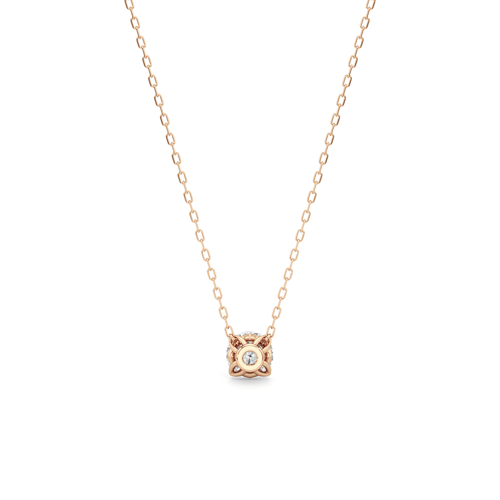 The Tulip Grand Necklace with 14KT Rose Gold / Lab / 1 Cut Diamond in 14KT Rose Gold / Lab / 1 view 6
