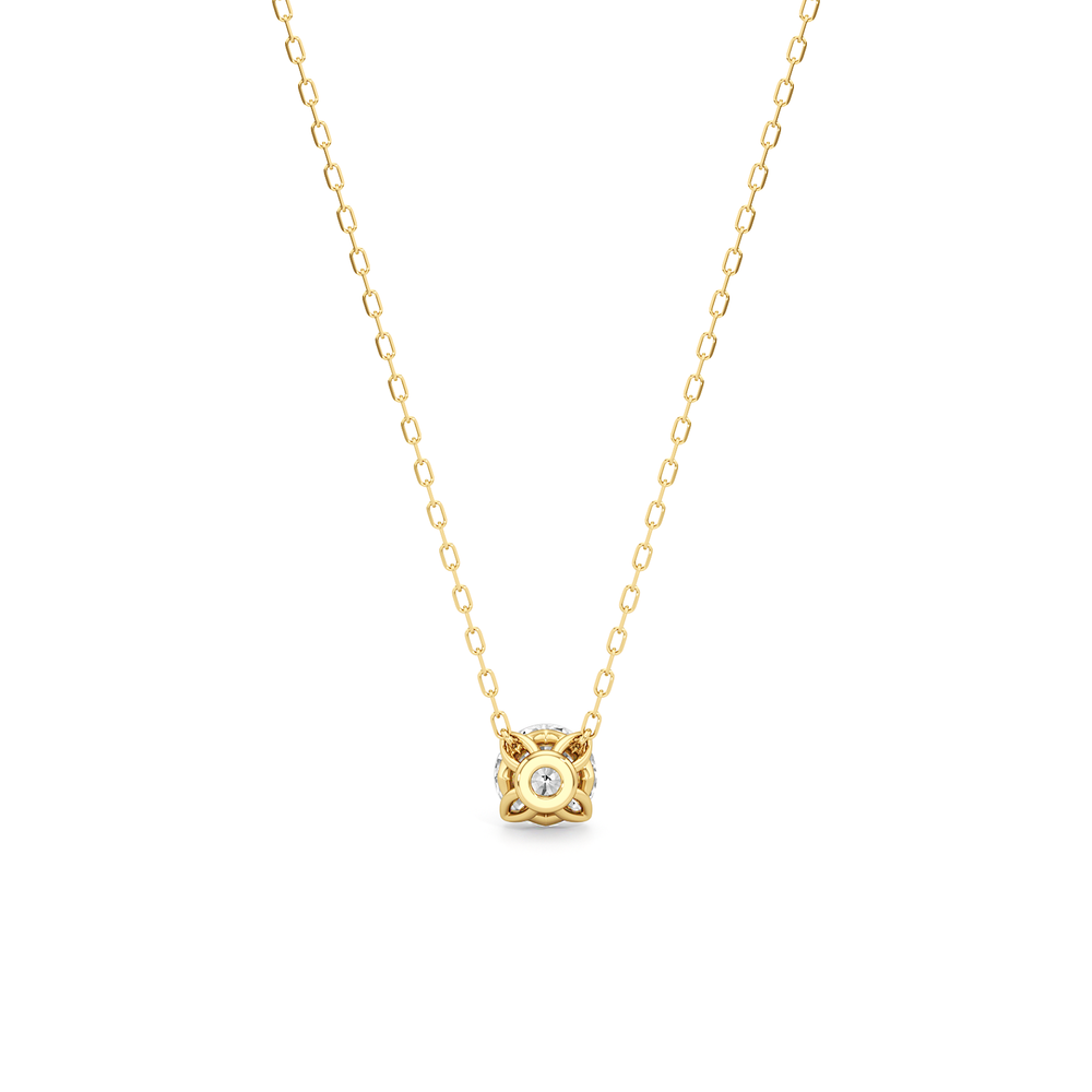 The Tulip Grand Necklace with 14KT Yellow Gold / Lab / 1 Cut Diamond in 14KT Yellow Gold / Lab / 1 view 6
