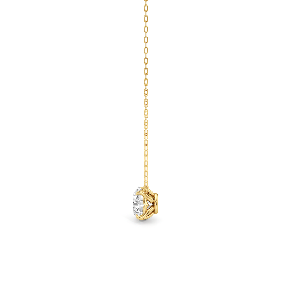 The Tulip Grand Necklace with 14KT Yellow Gold / Lab / 2 Cut Diamond in 14KT Yellow Gold / Lab / 2 view 5
