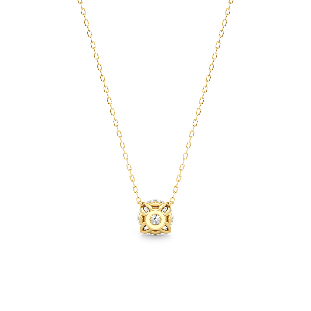 The Tulip Grand Necklace with 14KT Yellow Gold / Lab / 2 Cut Diamond in 14KT Yellow Gold / Lab / 2 view 6
