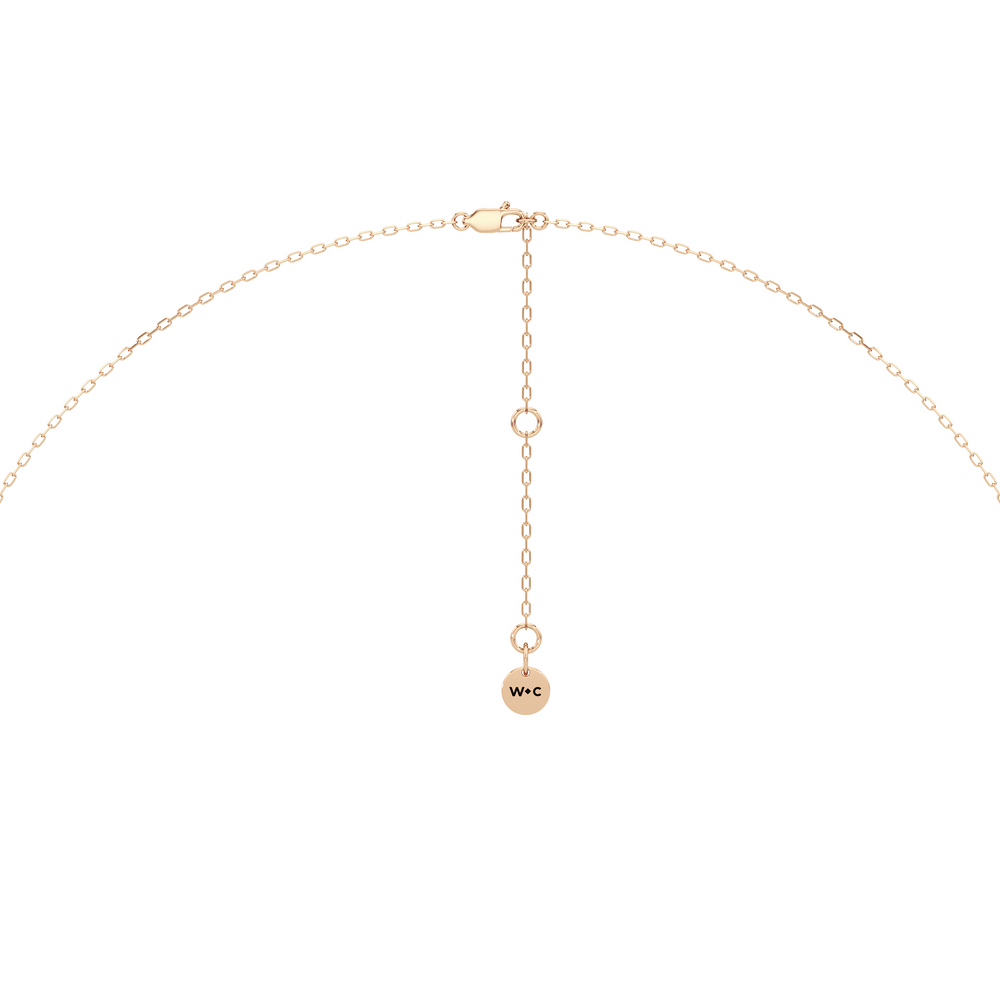 The Vine Muse Necklace with 14KT Rose Gold / Lab / 5/8 Cut Diamond in 14KT Rose Gold / Lab / 5/8 view 6
