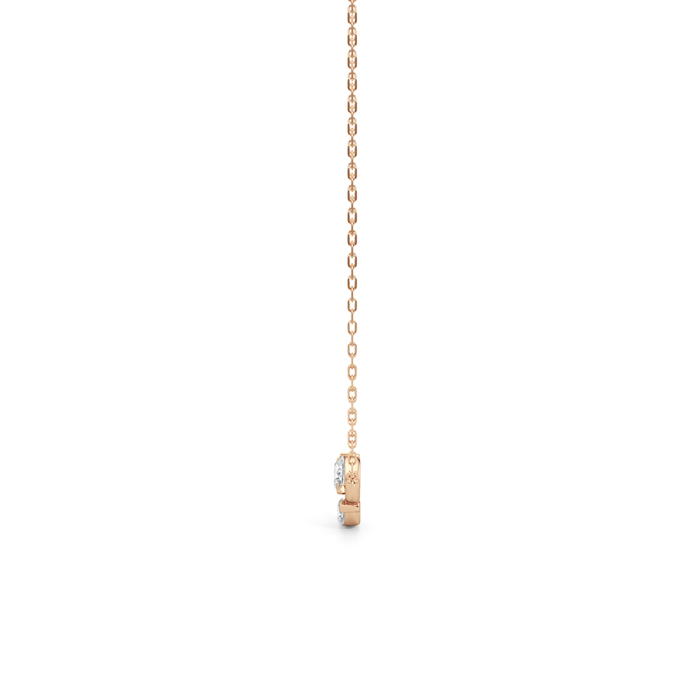 The Vine Muse Necklace with 14KT Rose Gold / Lab / 5/8 Cut Diamond in 14KT Rose Gold / Lab / 5/8 view 4

