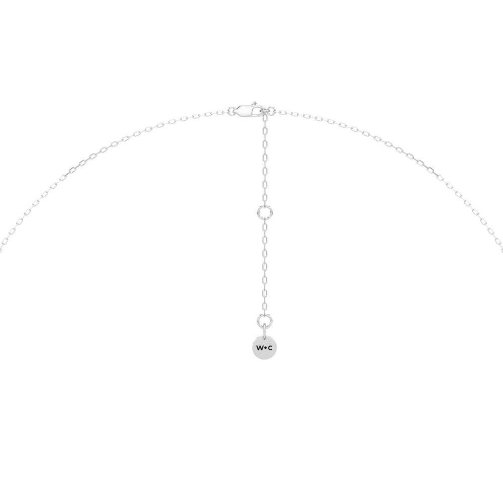 The Vine Muse Necklace with 14KT White Gold / Lab / 5/8 Cut Diamond in 14KT White Gold / Lab / 5/8 view 6
