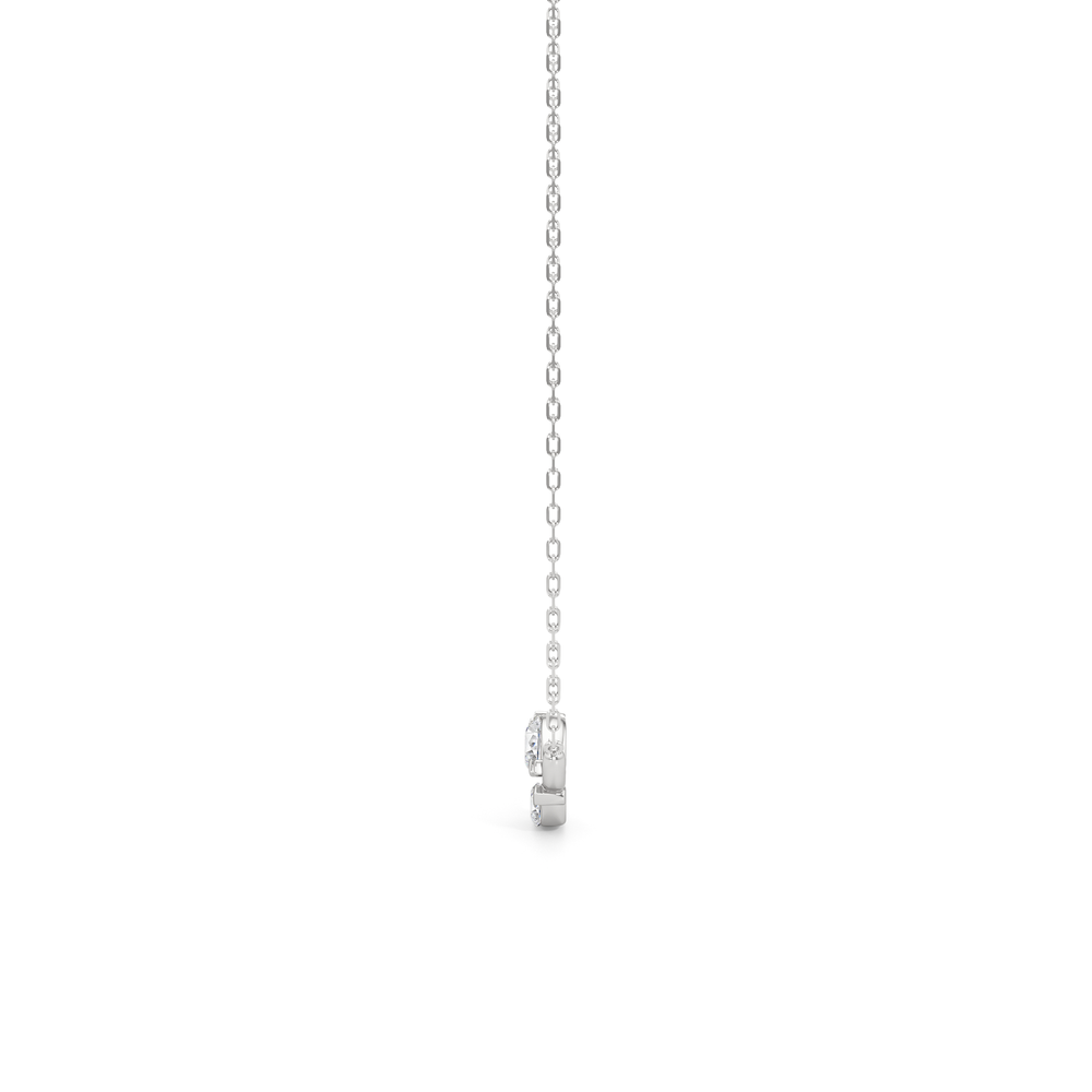 The Vine Muse Necklace with 14KT White Gold / Lab / 5/8 Cut Diamond in 14KT White Gold / Lab / 5/8 view 4
