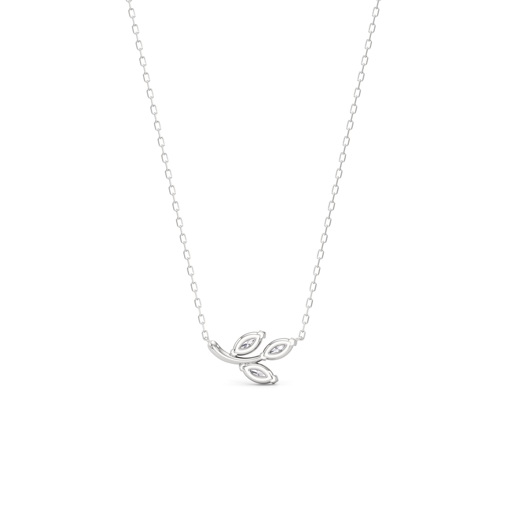 The Vine Muse Necklace with 14KT White Gold / Lab / 5/8 Cut Diamond in 14KT White Gold / Lab / 5/8 view 5
