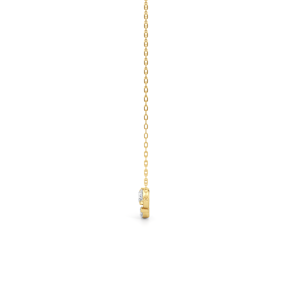 The Vine Muse Necklace with 14KT Yellow Gold / Lab / 5/8 Cut Diamond in 14KT Yellow Gold / Lab / 5/8 view 4
