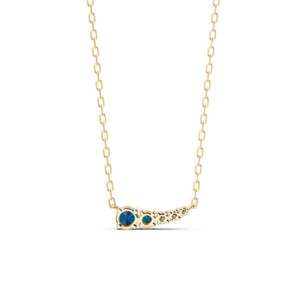 The Indy Necklace with Lab Cut Diamond in 14KT Yellow Gold view 5
