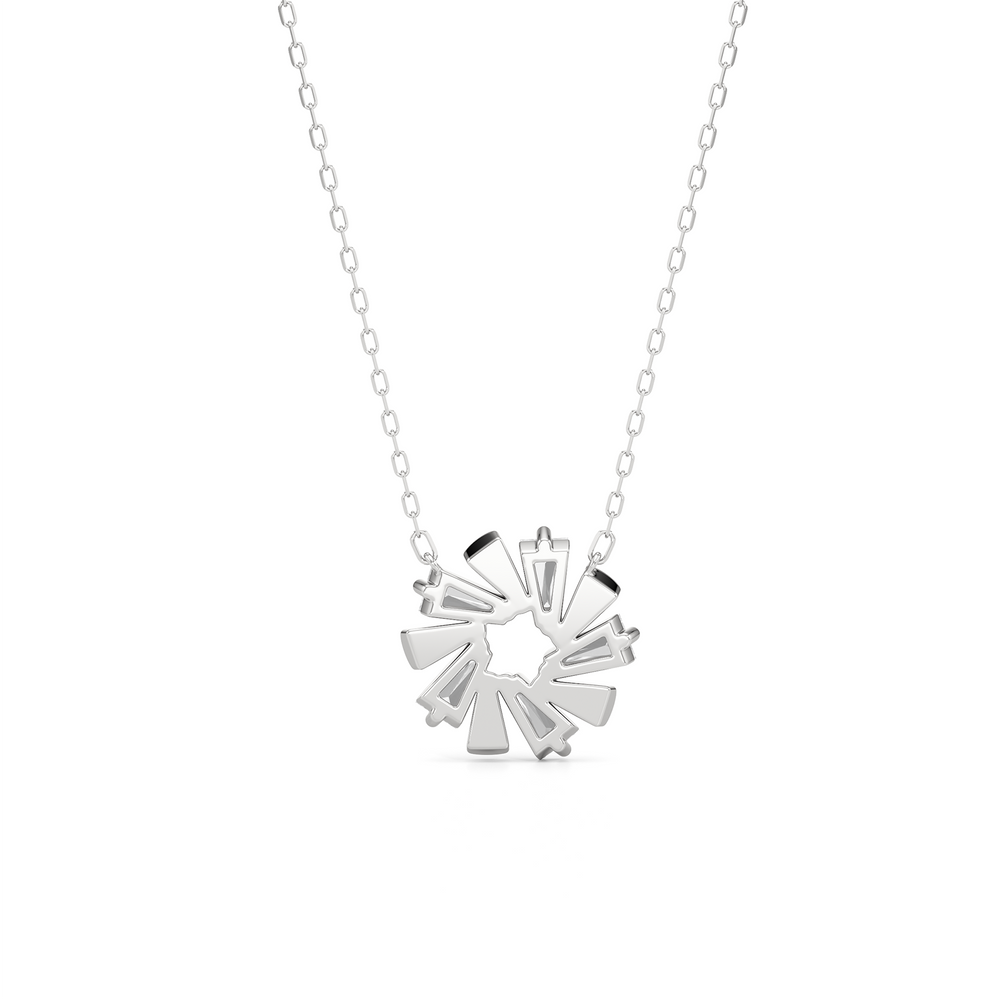 The Eloise Necklace with Sterling Silver / Lab / 1 Cut Diamond in 14KT Sterling Silver / Lab / 1 view 5
