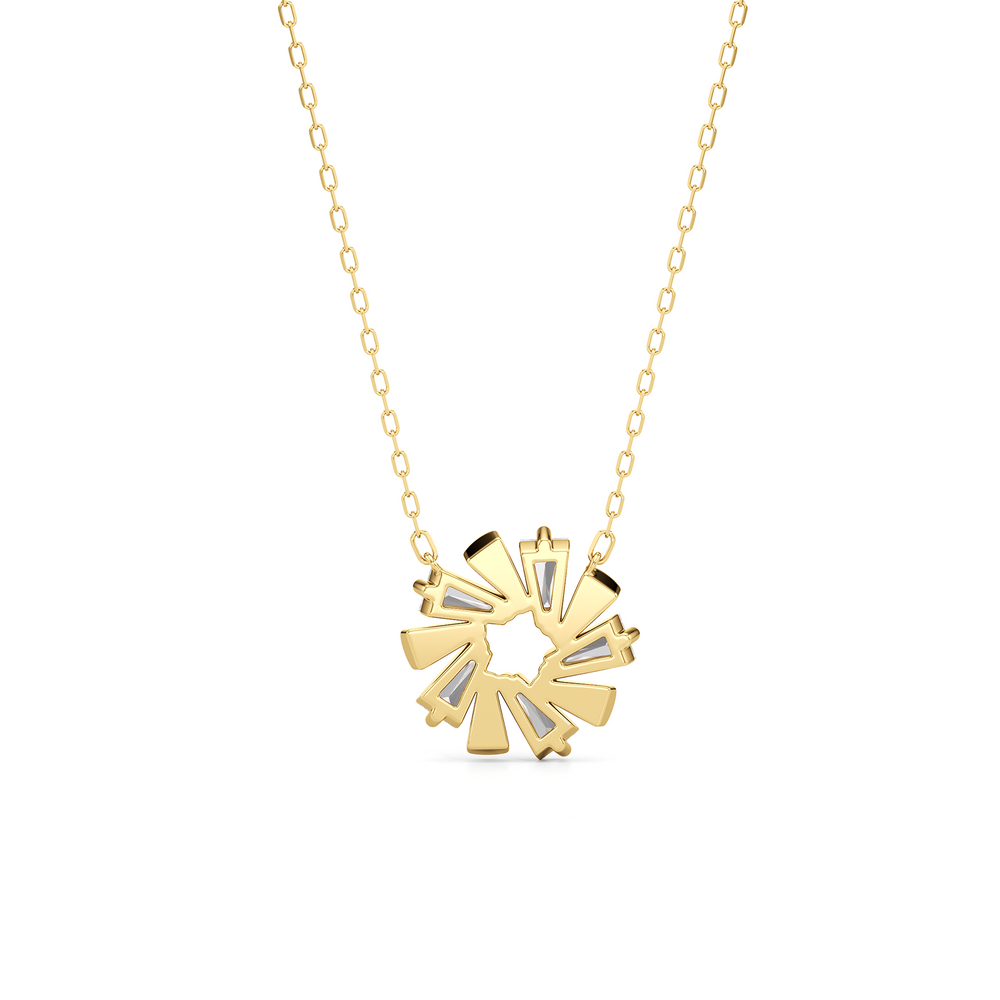 The Eloise Necklace with 18K Yellow Gold Vermeil / Lab / 1 Cut Diamond in 14KT 18K Yellow Gold Vermeil / Lab / 1 view 5
