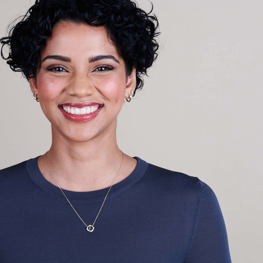 Model Wearing Signature Letter Y Necklace view