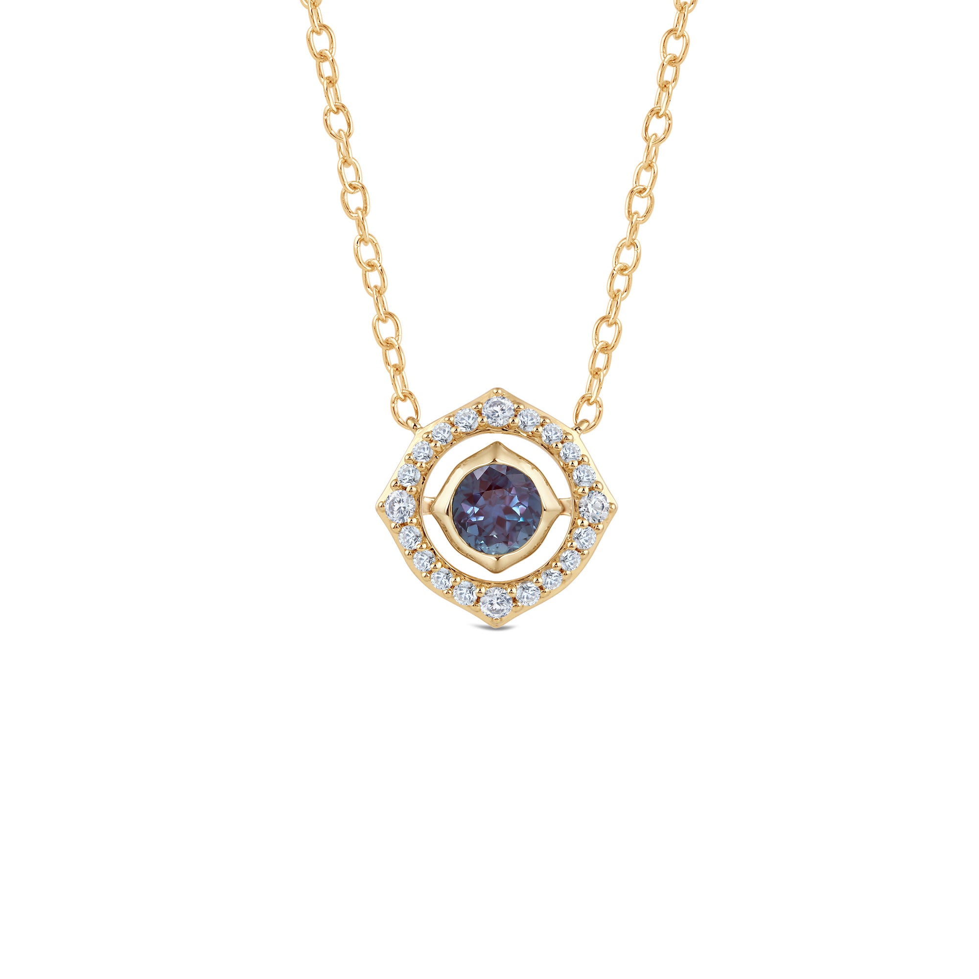 Signature Alexandrite Birthstone Necklace With Clarity Signature alexandrite birthstone necklace with clarity