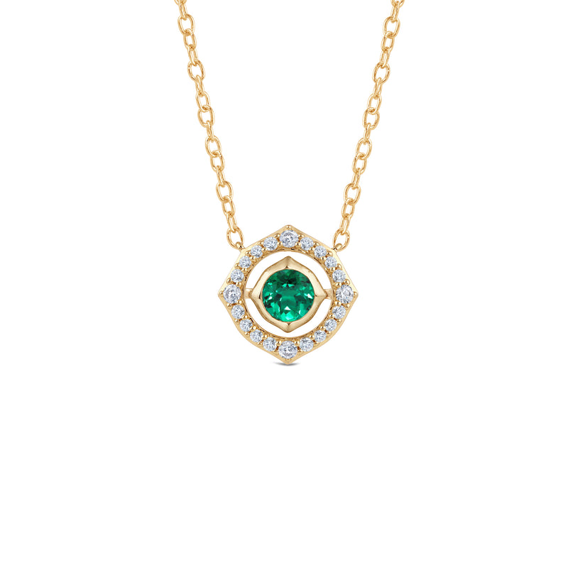 Signature Created Emerald Birthstone Necklace