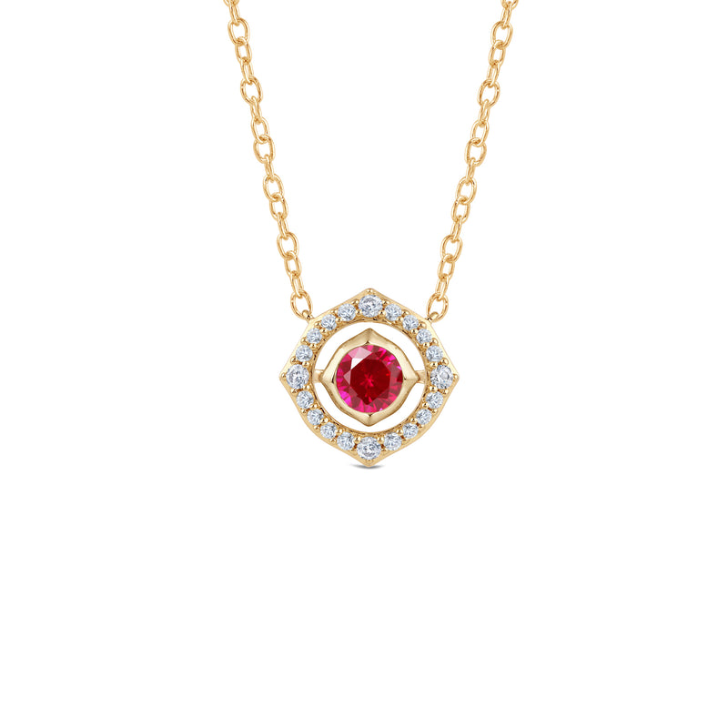 Signature Created Ruby Birthstone Necklace