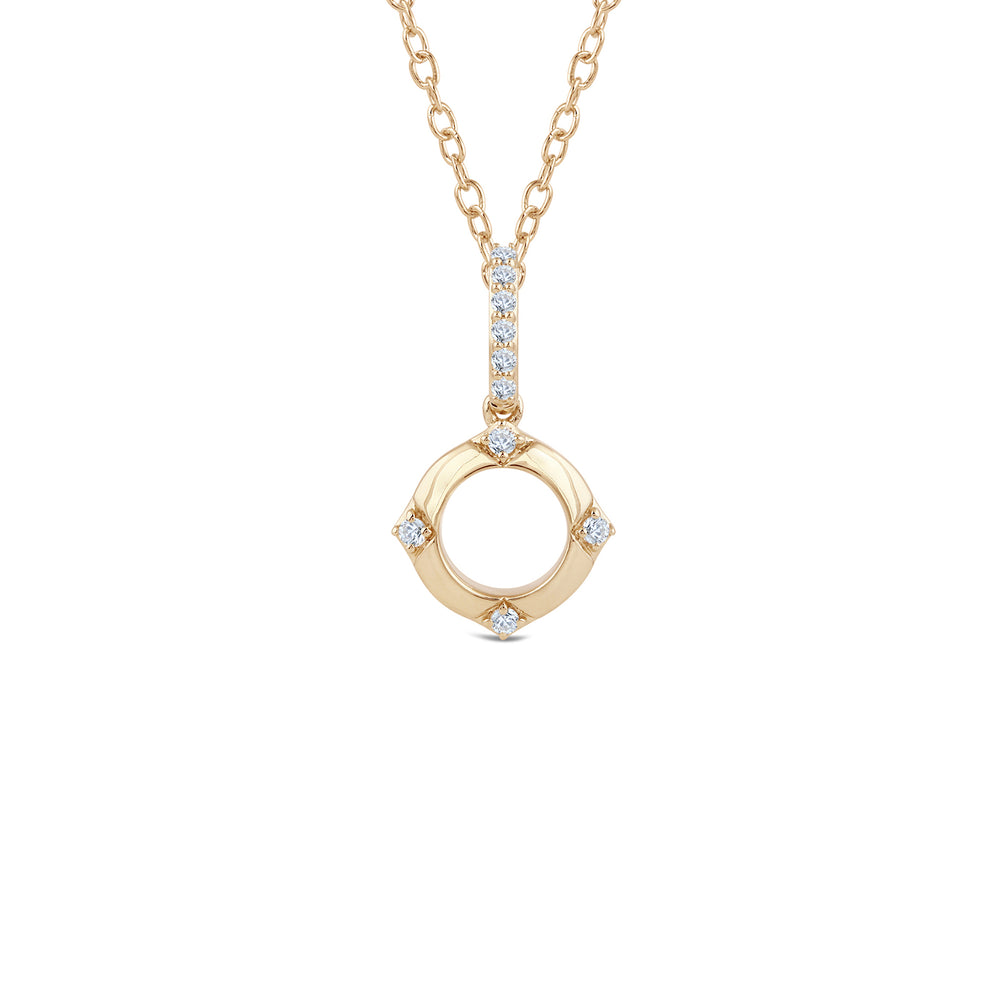Signature Diamond Pendant with 14KT Yellow Gold / Lab / 1/10 Cut Diamond in 14KT Yellow Gold / Lab / 1/10 view 1
