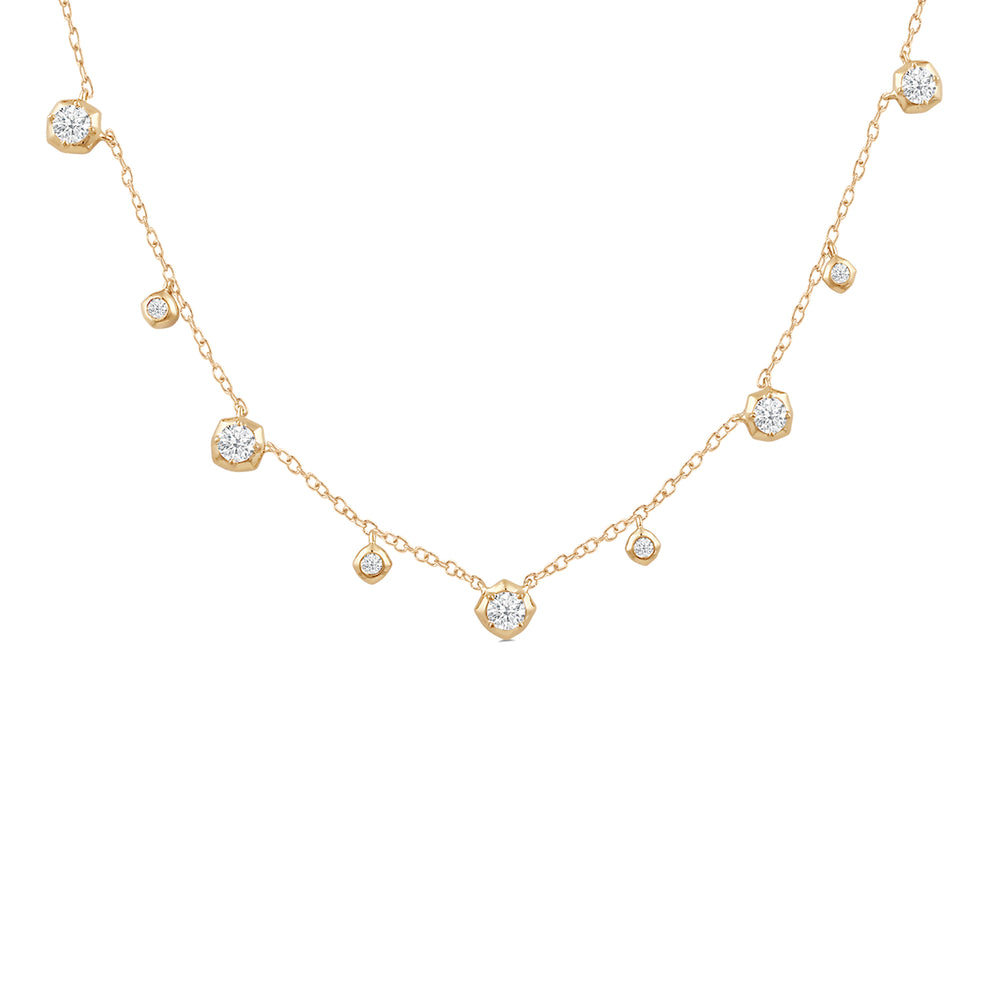 Signature Diamond Charm Necklace with 14KT Yellow Gold / Lab / 1 3/8 Cut Diamond in 14KT Yellow Gold / Lab / 1 3/8 view 1
