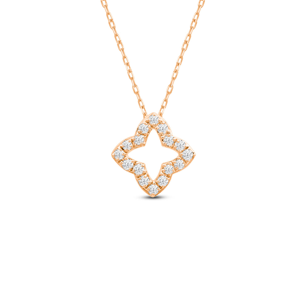 Diamond Star Pendant with 14KT Rose Gold / Lab / 1/6 Cut Diamond in 14KT Rose Gold / Lab / 1/6 view 1
