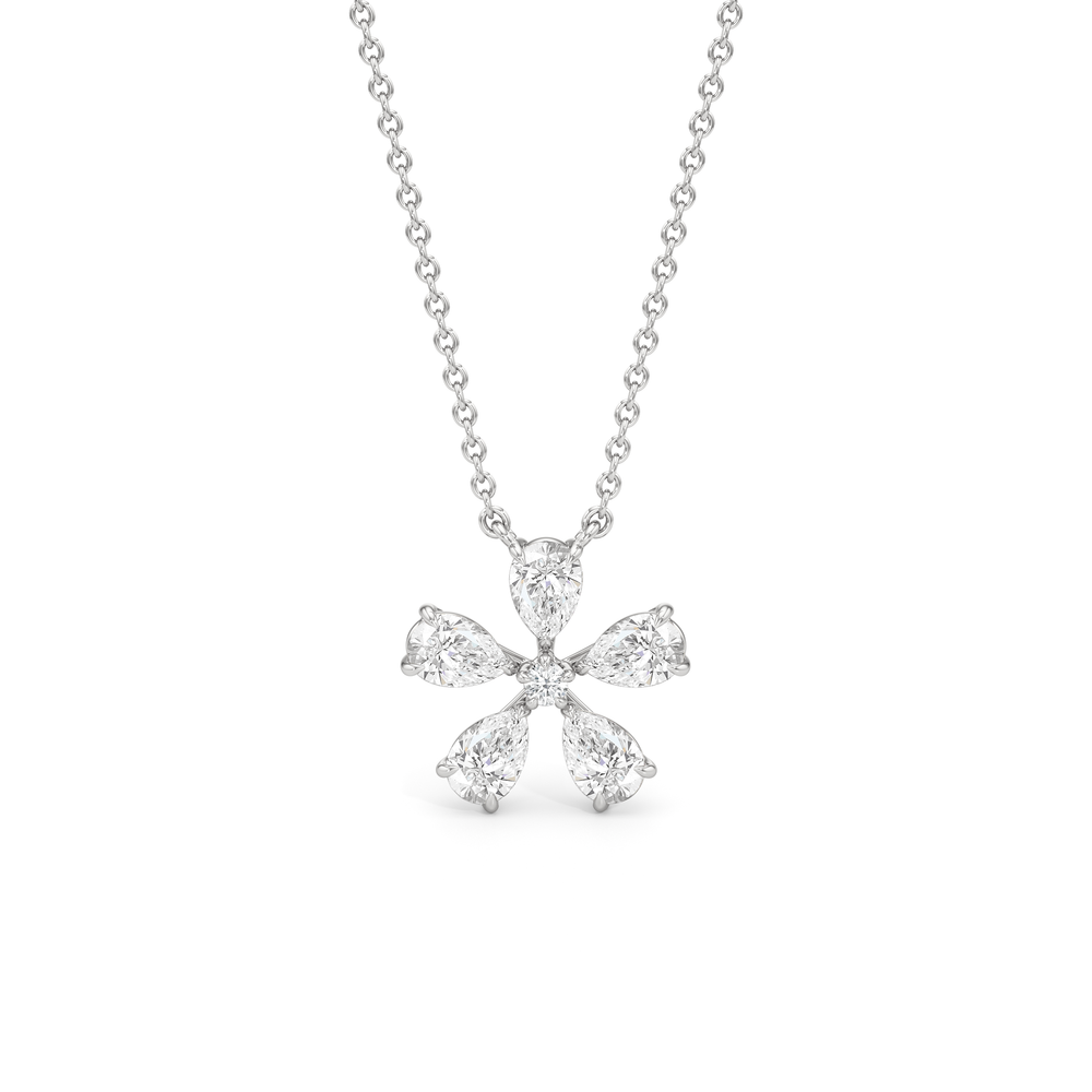 Periwinkle Necklace with 14KT White Gold / Lab / 1 1/4 Cut Diamond in 14KT White Gold / Lab / 1 1/4 view 1
