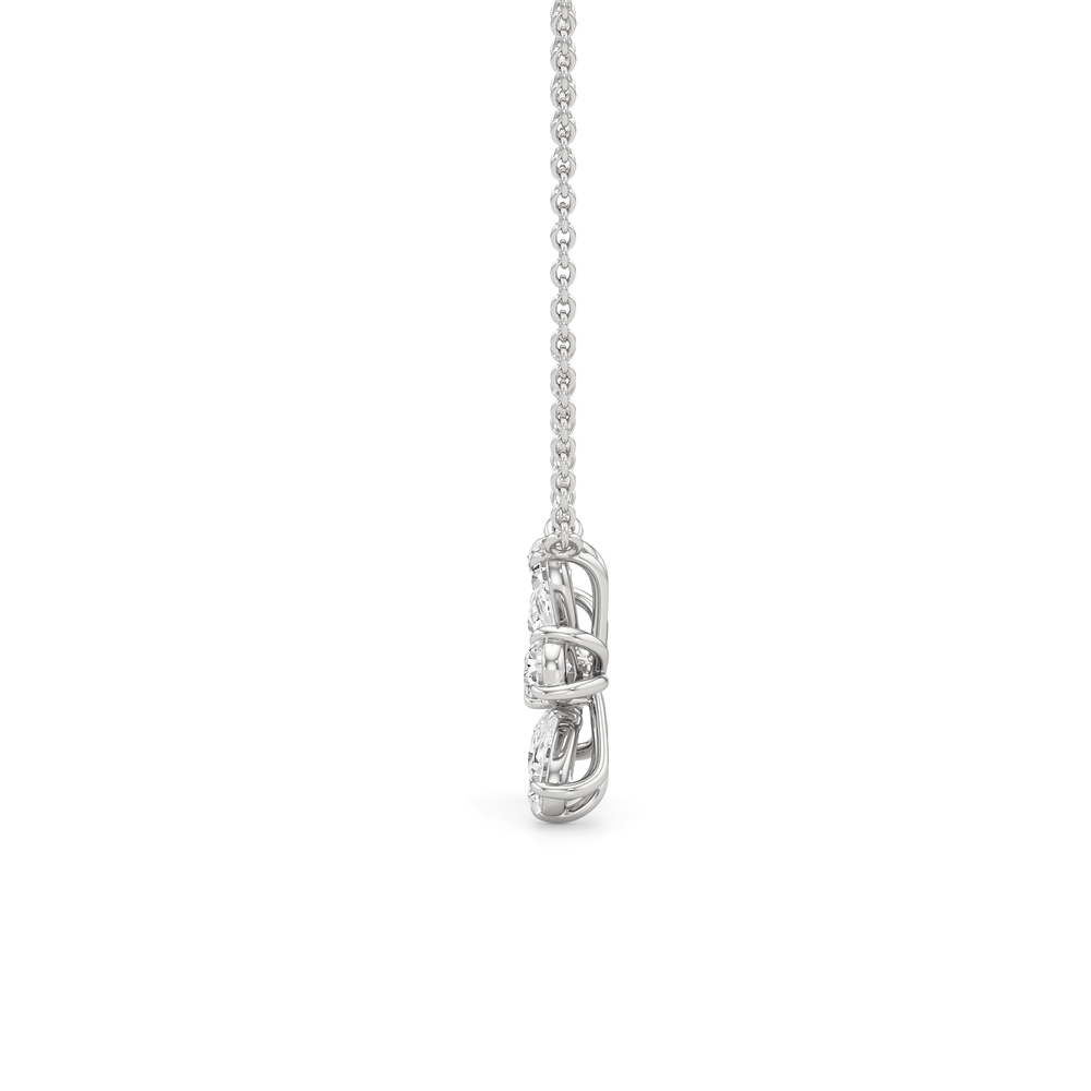 Periwinkle Necklace with 14KT White Gold / Lab / 1 1/4 Cut Diamond in 14KT White Gold / Lab / 1 1/4 view 4
