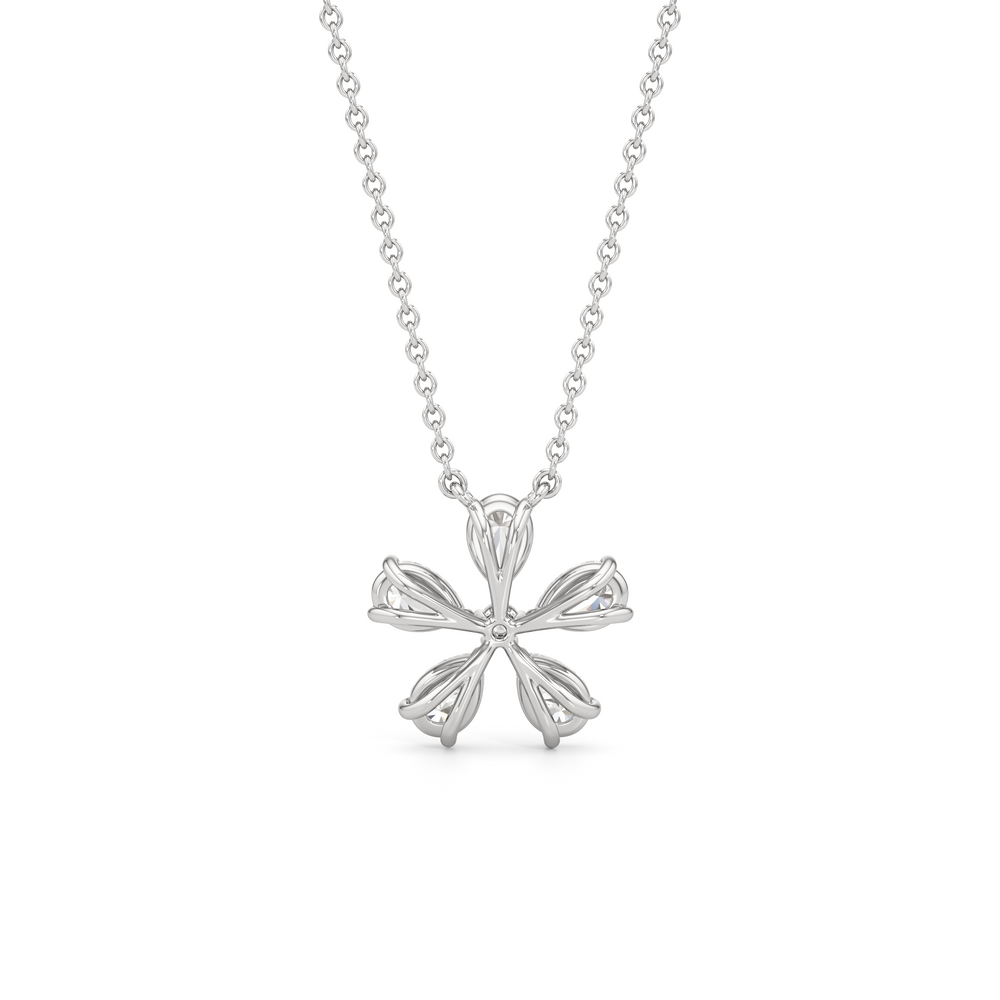 Periwinkle Necklace with 14KT White Gold / Lab / 1 1/4 Cut Diamond in 14KT White Gold / Lab / 1 1/4 view 5
