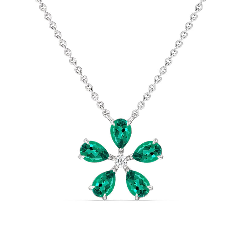 Emerald Periwinkle Necklace