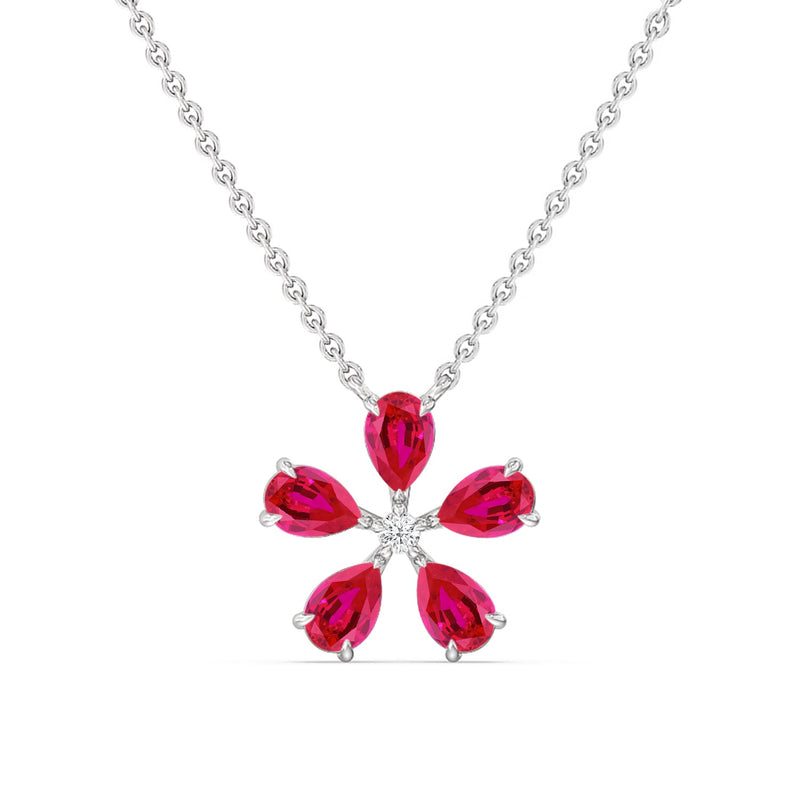 Ruby Periwinkle Necklace