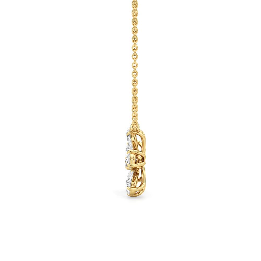 Periwinkle Necklace with 14KT Yellow Gold / Lab / 1 1/4 Cut Diamond in 14KT Yellow Gold / Lab / 1 1/4 view 4
