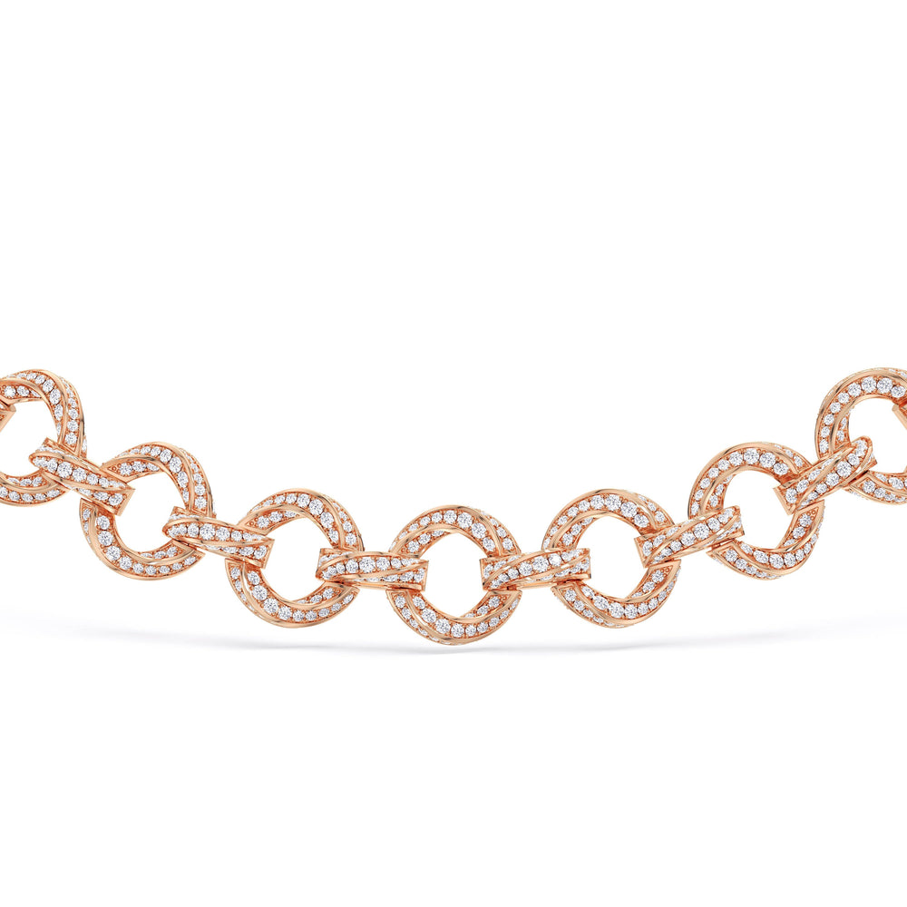 The Bond Necklace with 18KT Rose Gold / Lab / 18 Cut Diamond in 14KT Rose Gold / Lab / 18 view 3
