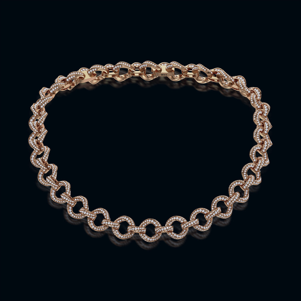 The Bond Necklace with 18KT Rose Gold / Lab / 18 Cut Diamond in 14KT Rose Gold / Lab / 18 view 1
