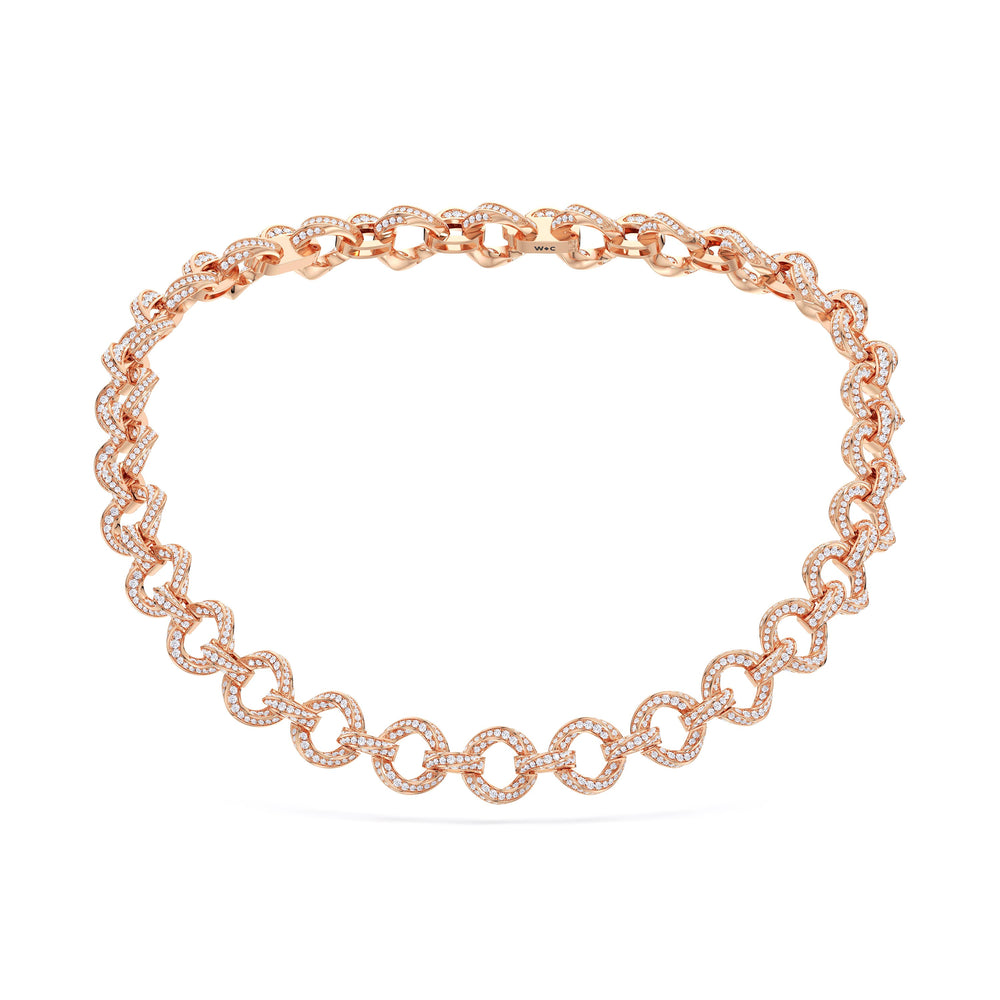 The Bond Necklace with 18KT Rose Gold / Lab / 18 Cut Diamond in 14KT Rose Gold / Lab / 18 view 2
