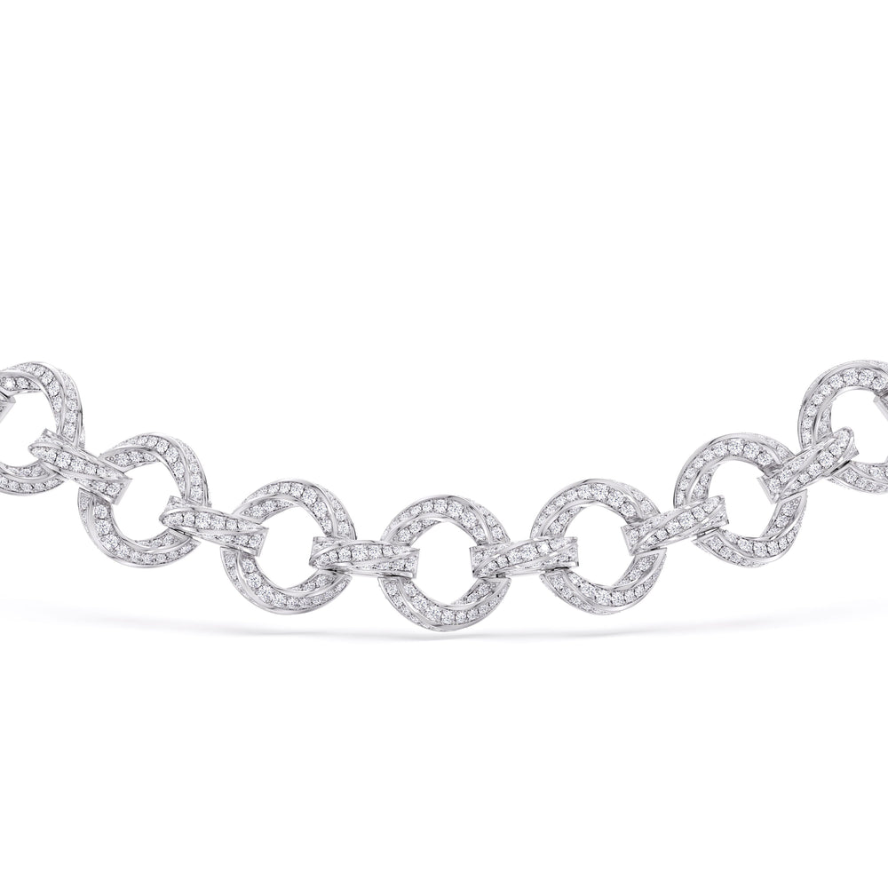 The Bond Necklace with Platinum / Lab / 18 Cut Diamond in 14KT Platinum / Lab / 18 view 3
