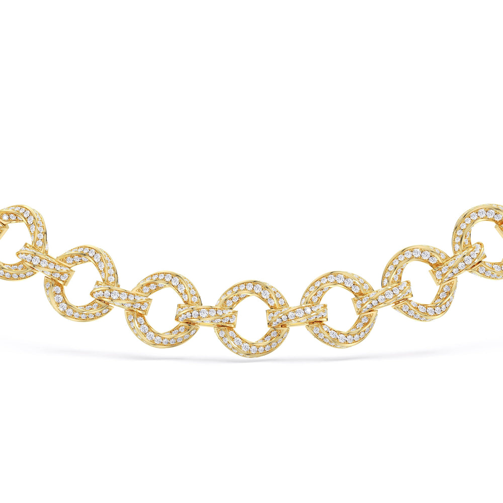 The Bond Necklace with 18KT Yellow Gold / Lab / 18 Cut Diamond in 14KT Yellow Gold / Lab / 18 view 3
