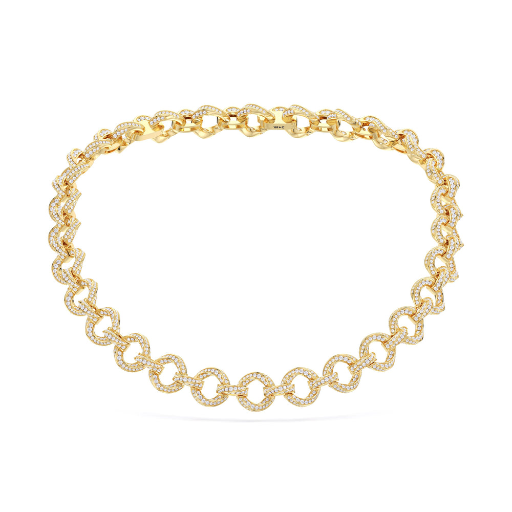 The Bond Necklace with 18KT Yellow Gold / Lab / 18 Cut Diamond in 14KT Yellow Gold / Lab / 18 view 2
