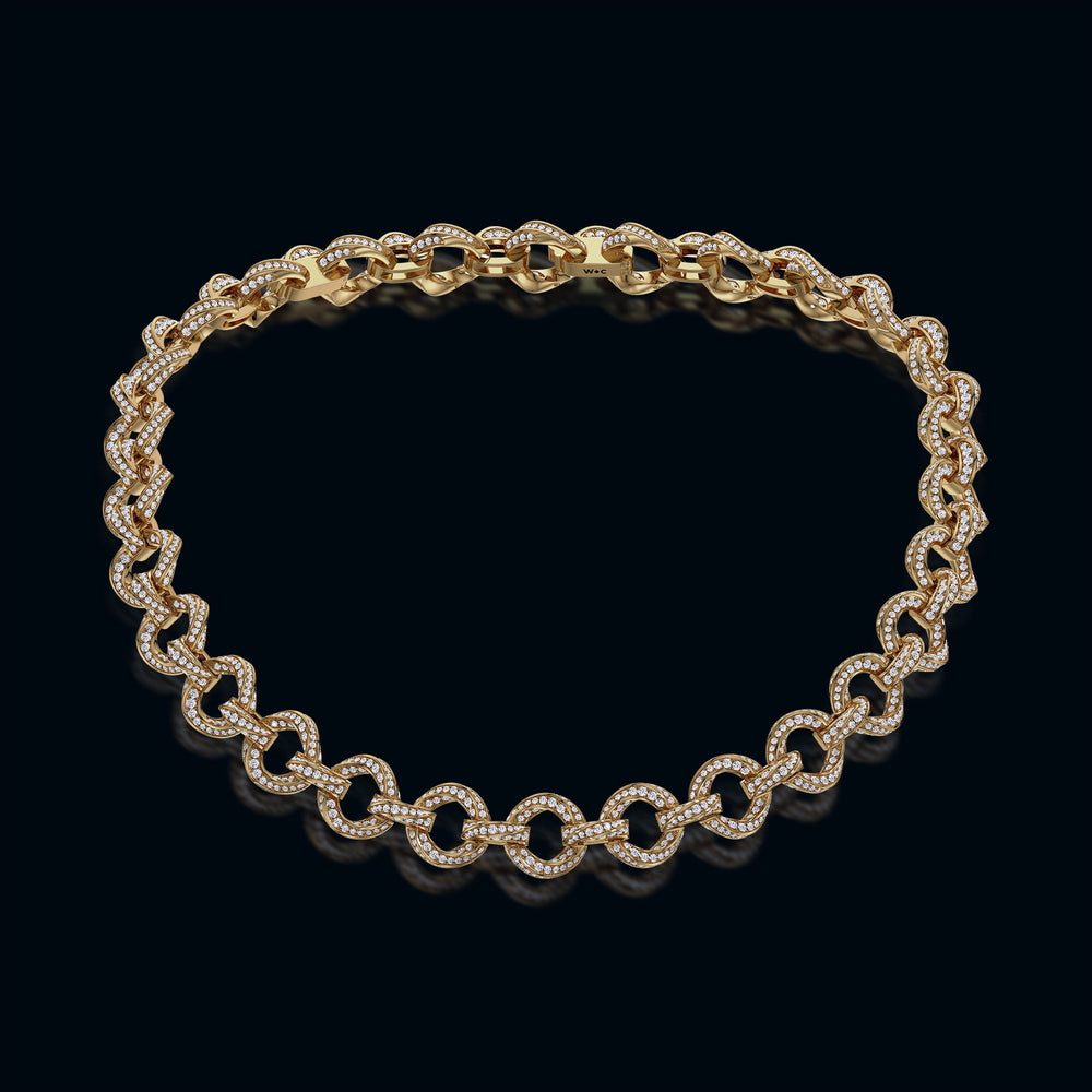 The Bond Necklace with 18KT Yellow Gold / Lab / 18 Cut Diamond in 14KT Yellow Gold / Lab / 18 view 1
