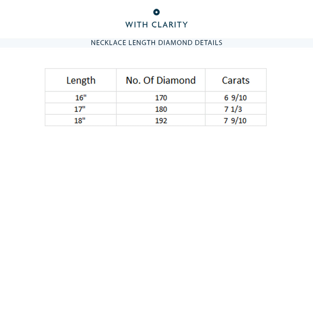 Classic Four Prong Diamond Tennis Necklace with 7 Cut Diamond in 14KT Yellow Gold view 8
