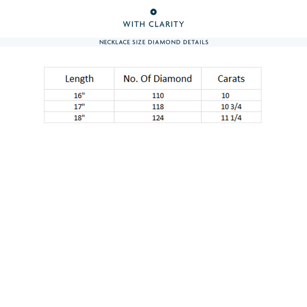 Oval East West Diamond Tennis Necklace with 10 Cut Diamond in 14KT Yellow Gold view 6
